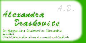 alexandra draskovits business card